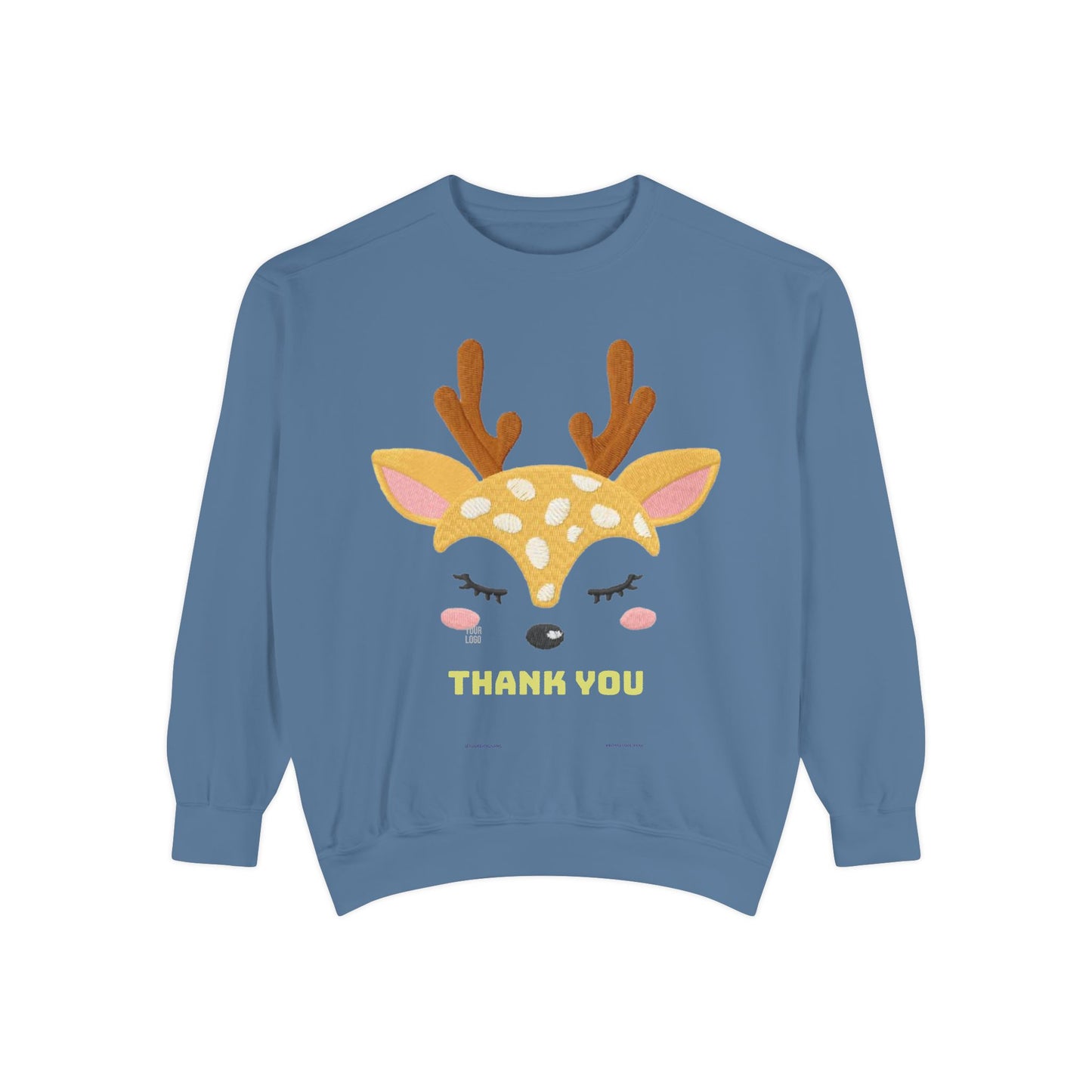 Cute Fawn Sweatshirt — 'Thank You' Kids Deer Graphic Pullover