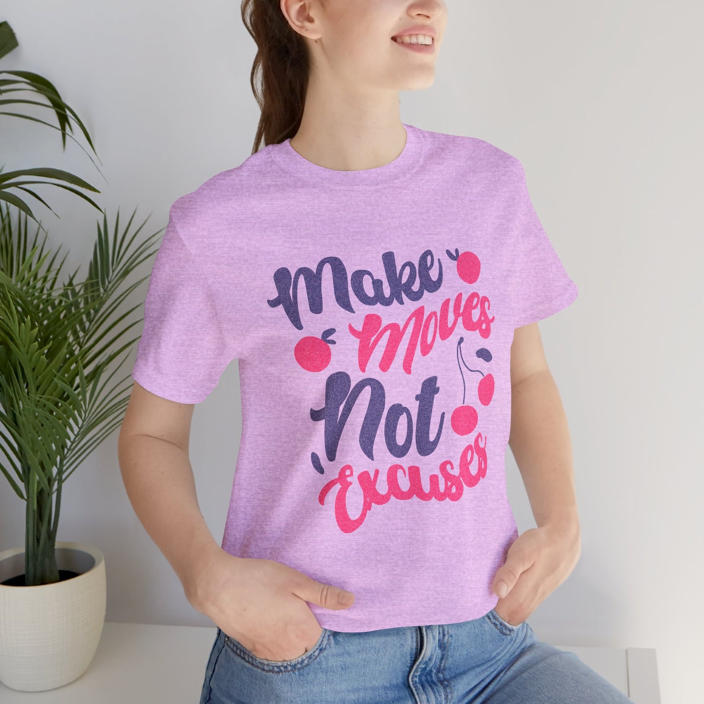Make Moves Not Excuses T-Shirt — Motivational Fitness Tee
