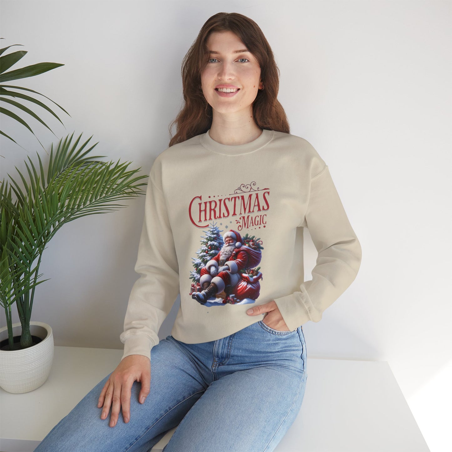 Sweatshirt — 'Christmas Magic' Santa Cozy Holiday Crewneck