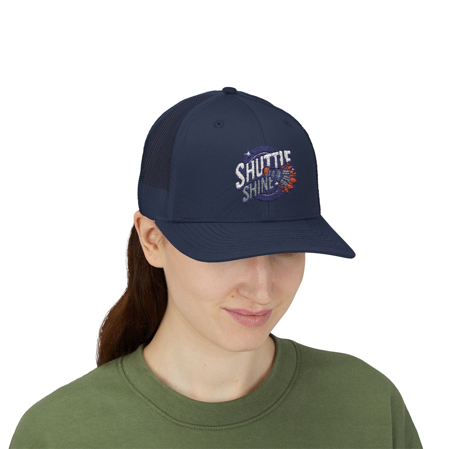 Shuttle Launch Trucker Cap — Retro Space Crew Snapback