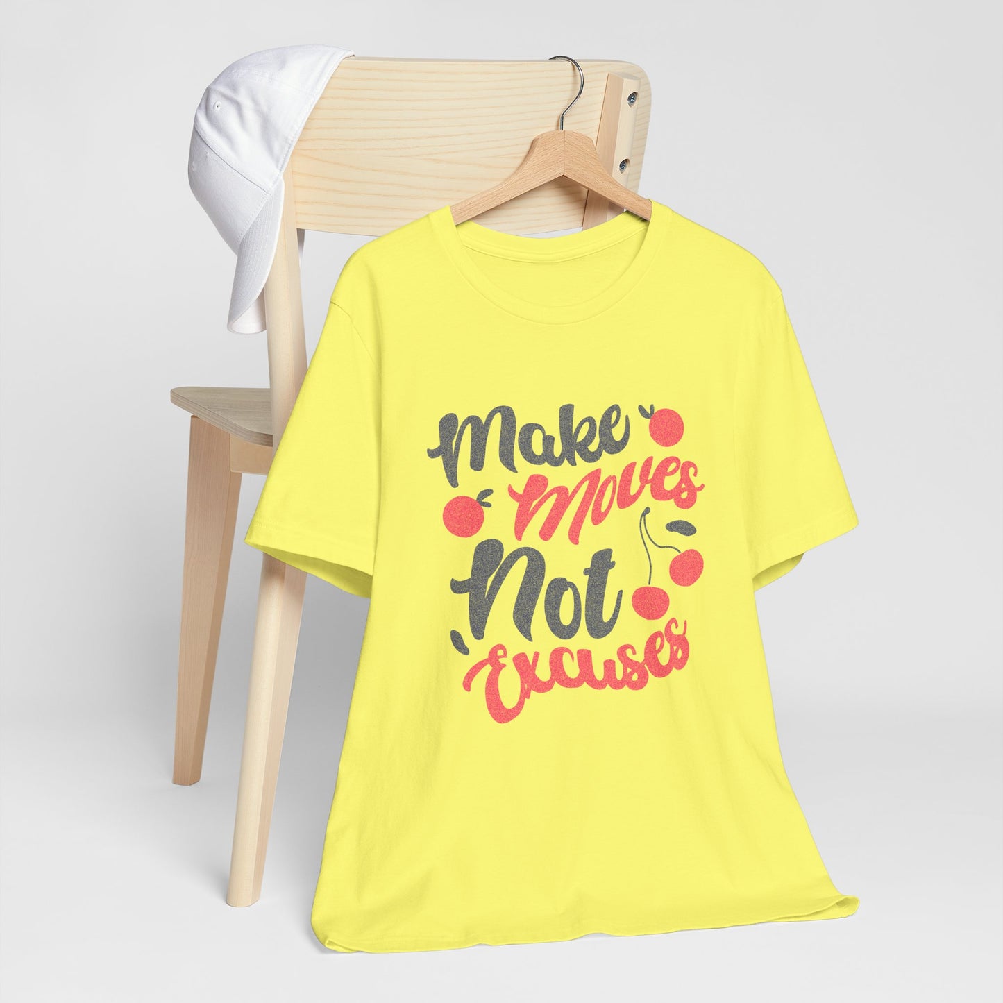 Make Moves Not Excuses T-Shirt — Motivational Fitness Tee