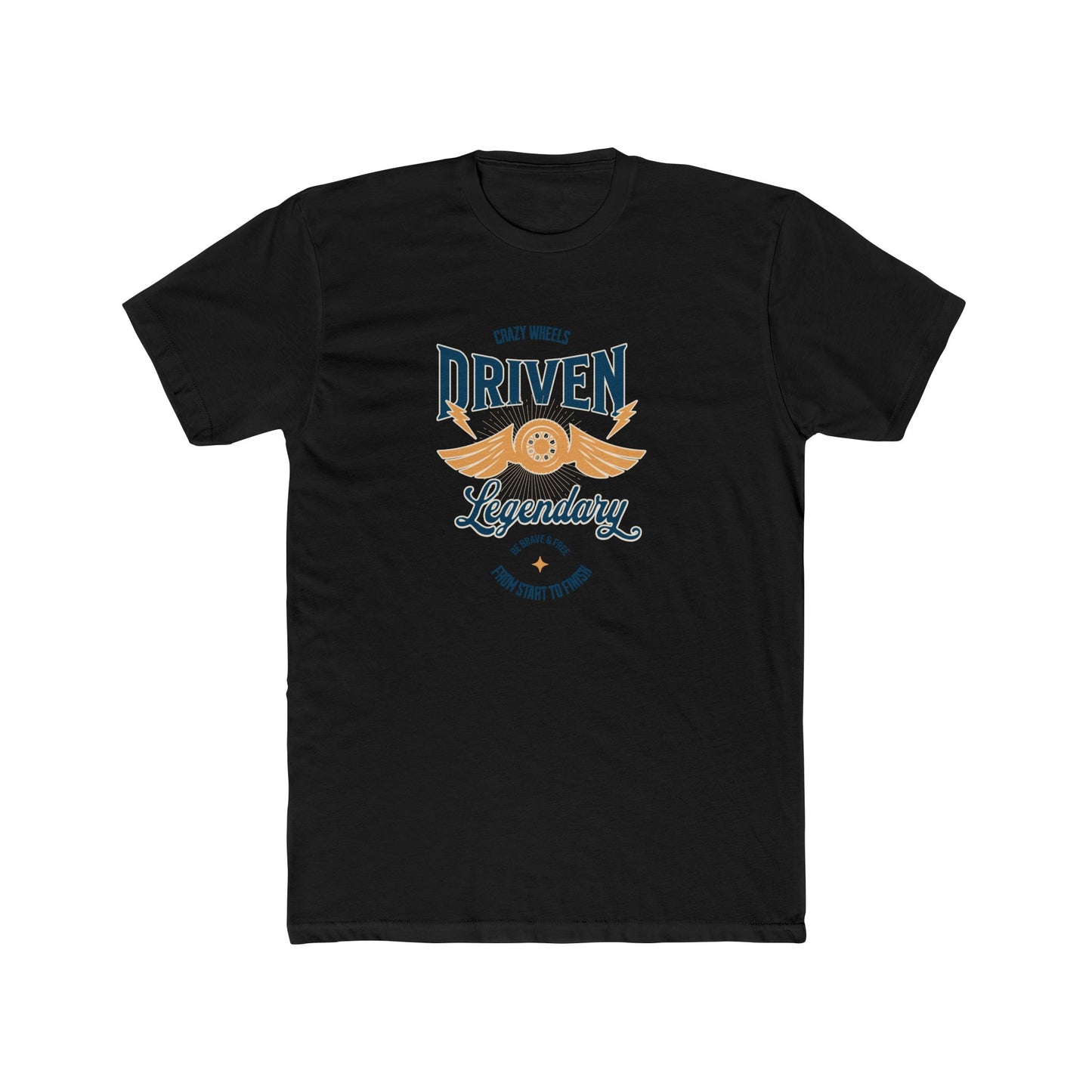 Driven Legendary Tee — Vintage Motorcycle Wings Graphic Shirt