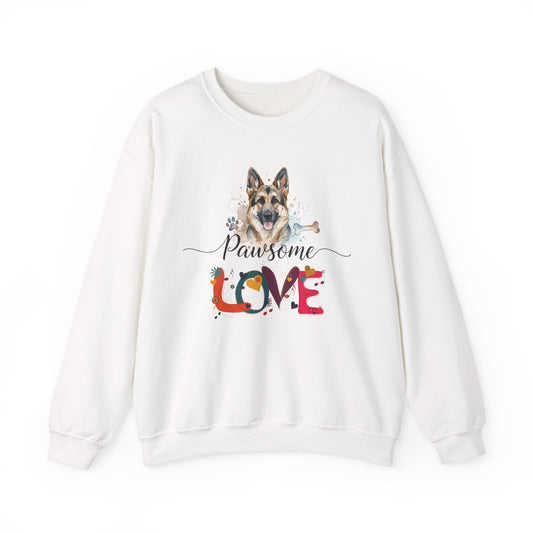 Pawsome Love Sweatshirt – German Shepherd Dog Crewneck