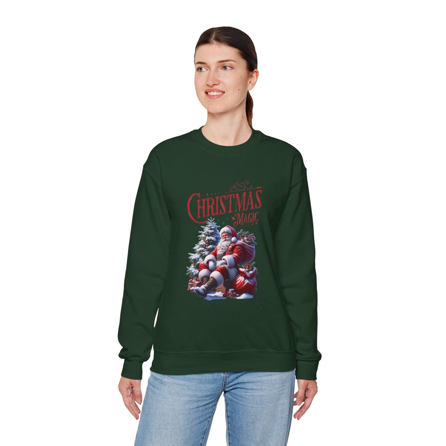 Sweatshirt — 'Christmas Magic' Santa Cozy Holiday Crewneck
