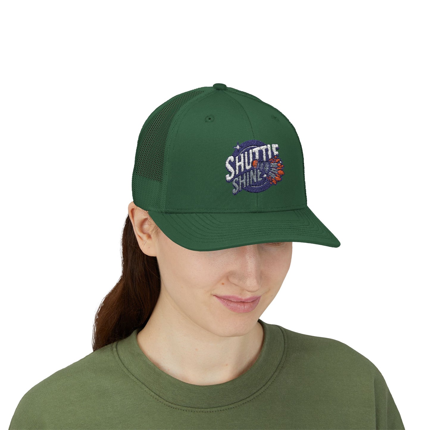 Shuttle Launch Trucker Cap — Retro Space Crew Snapback