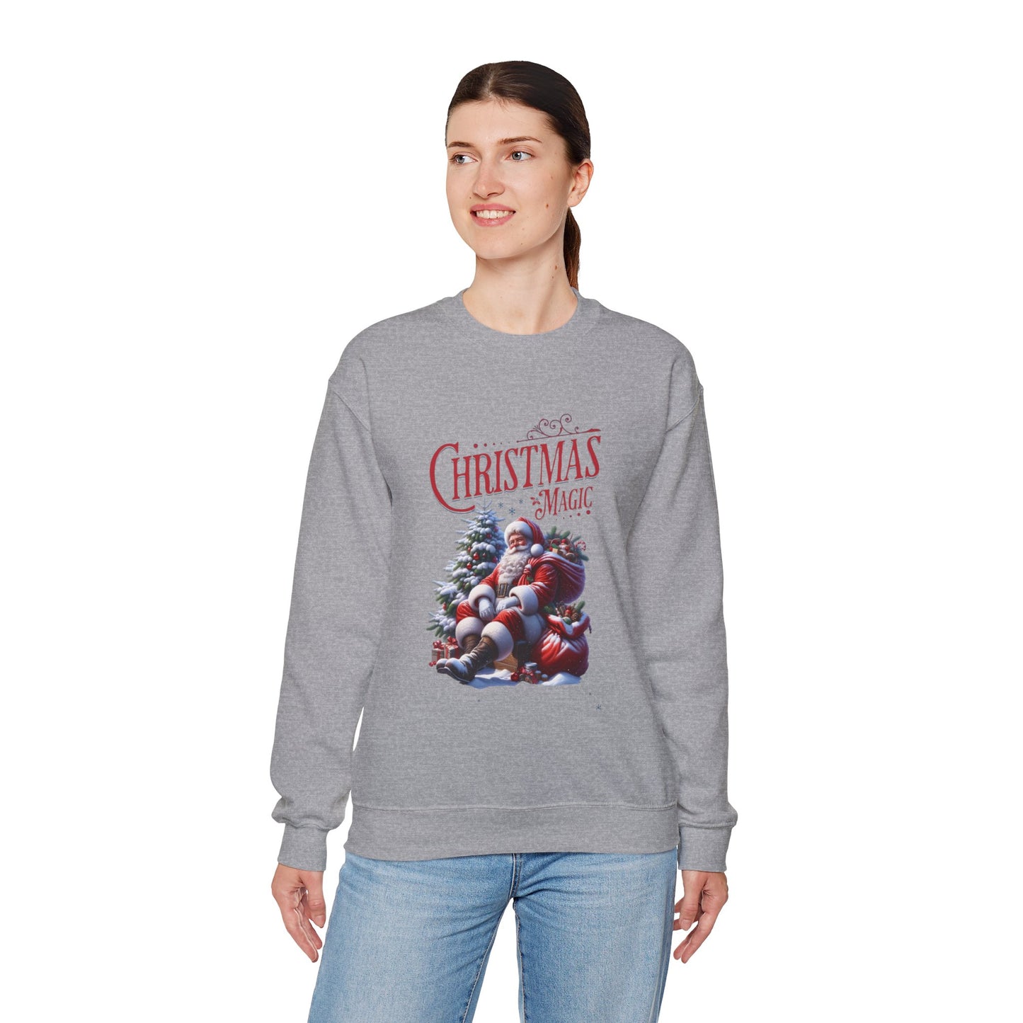 Sweatshirt — 'Christmas Magic' Santa Cozy Holiday Crewneck