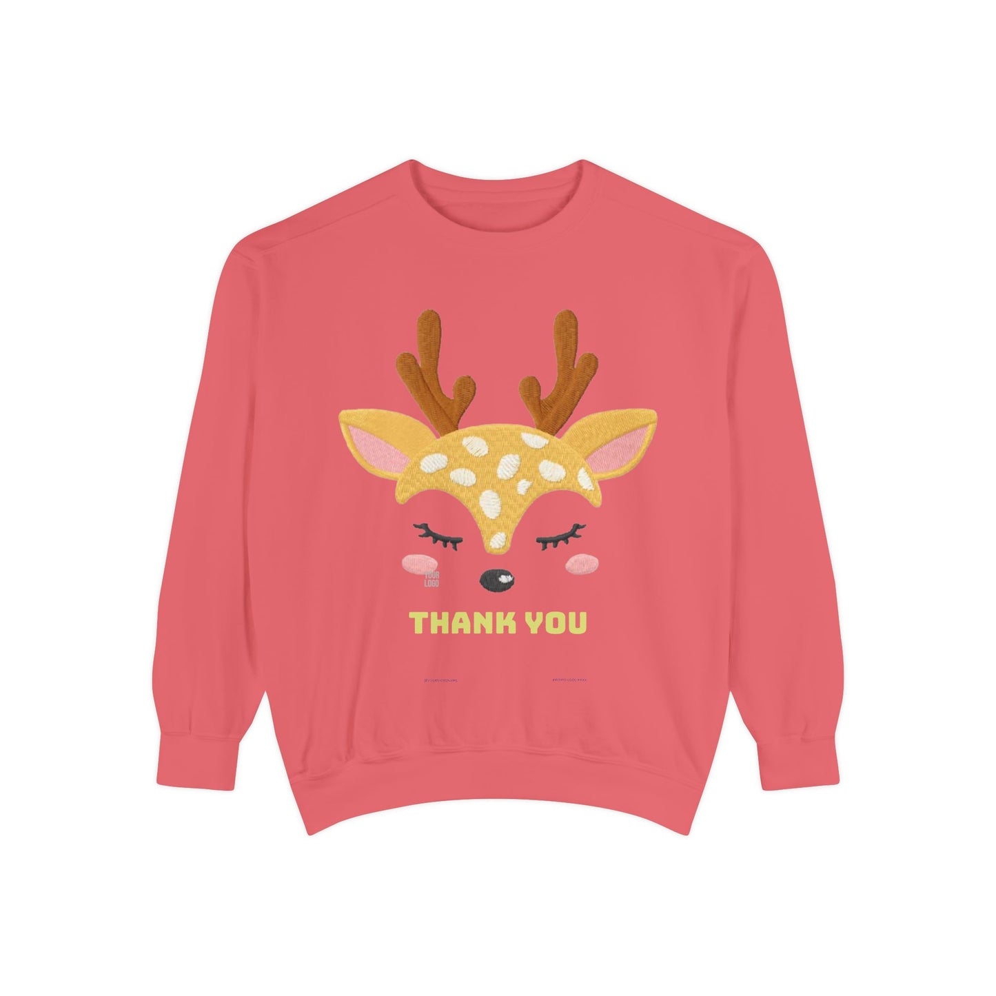 Cute Fawn Sweatshirt — 'Thank You' Kids Deer Graphic Pullover