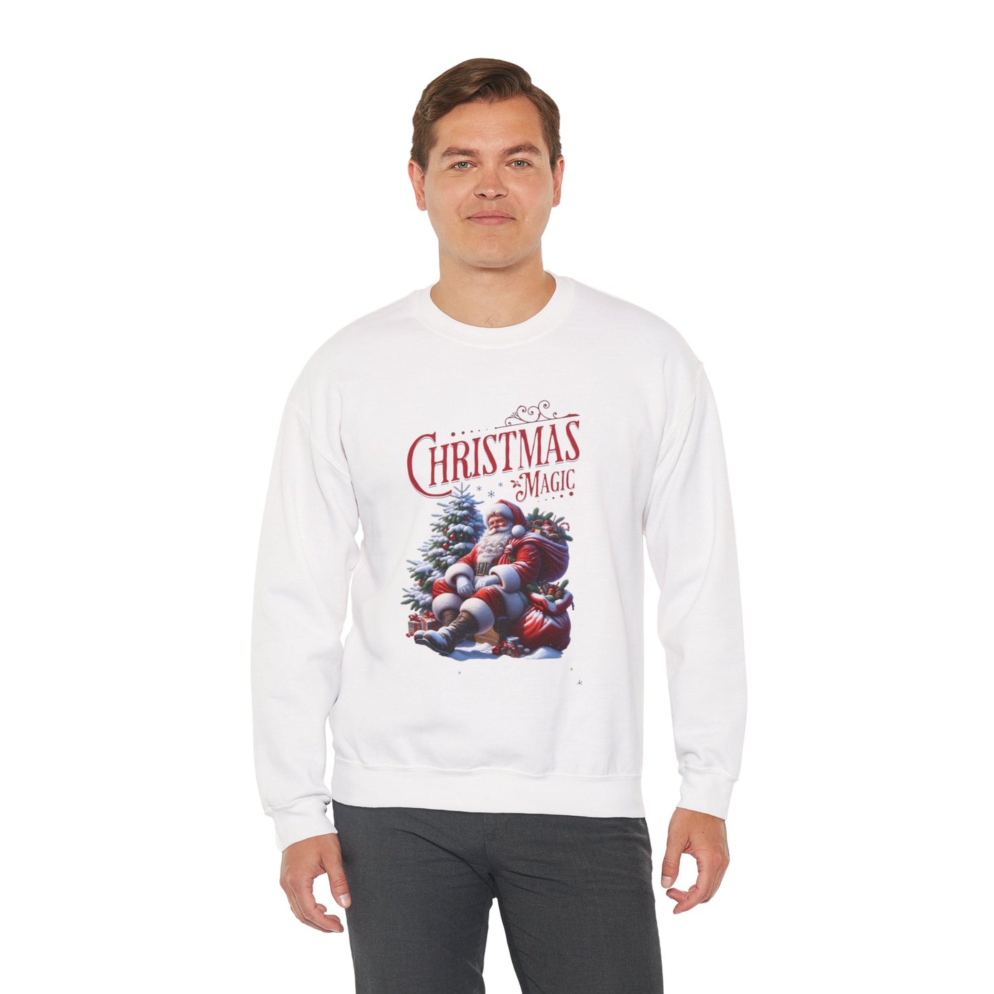 Sweatshirt — 'Christmas Magic' Santa Cozy Holiday Crewneck