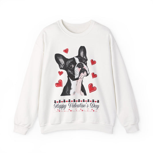Valentine's Day French Bulldog Sweatshirt - Happy Valentine's Day Crewneck
