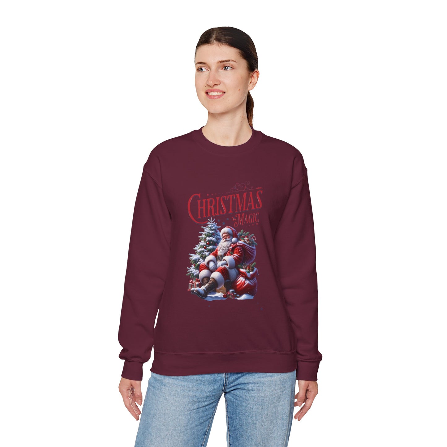 Sweatshirt — 'Christmas Magic' Santa Cozy Holiday Crewneck