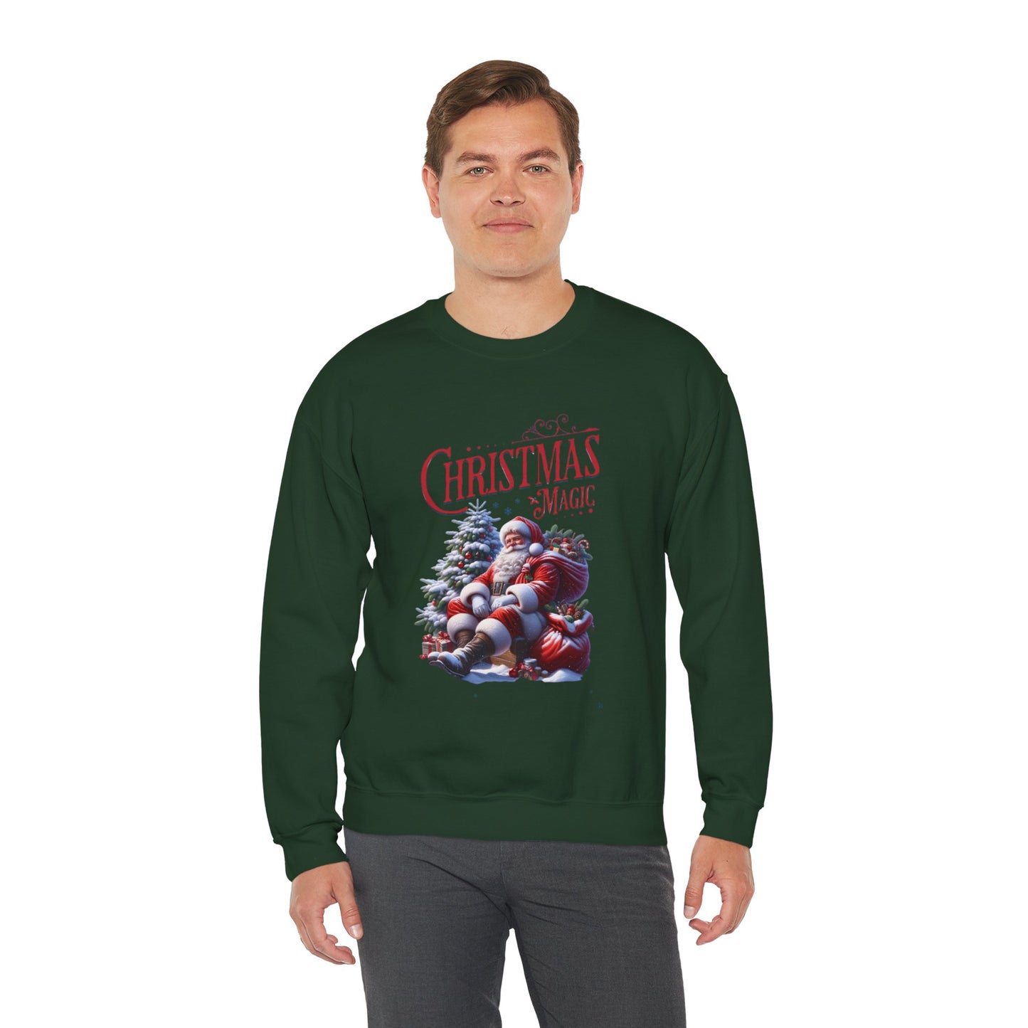 Sweatshirt — 'Christmas Magic' Santa Cozy Holiday Crewneck