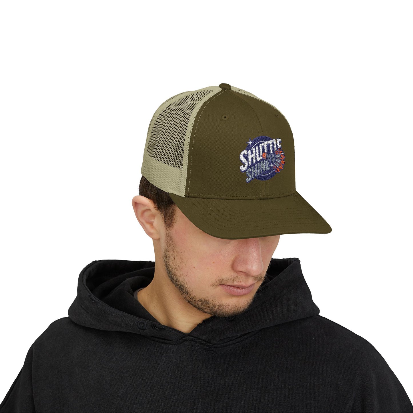 Shuttle Launch Trucker Cap — Retro Space Crew Snapback