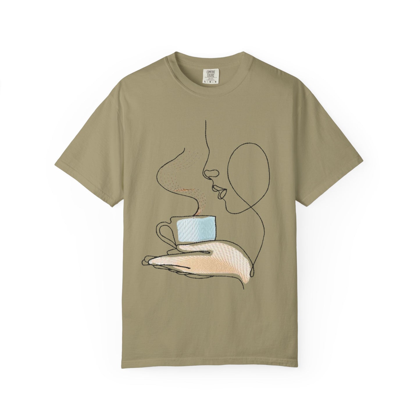 Coffee Line Art T‑Shirt — Minimalist One‑Line Coffee Cup Design