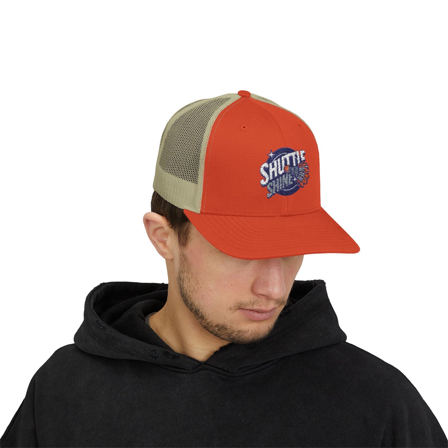 Shuttle Launch Trucker Cap — Retro Space Crew Snapback