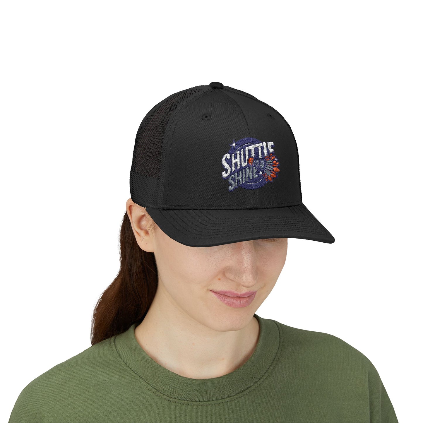 Shuttle Launch Trucker Cap — Retro Space Crew Snapback
