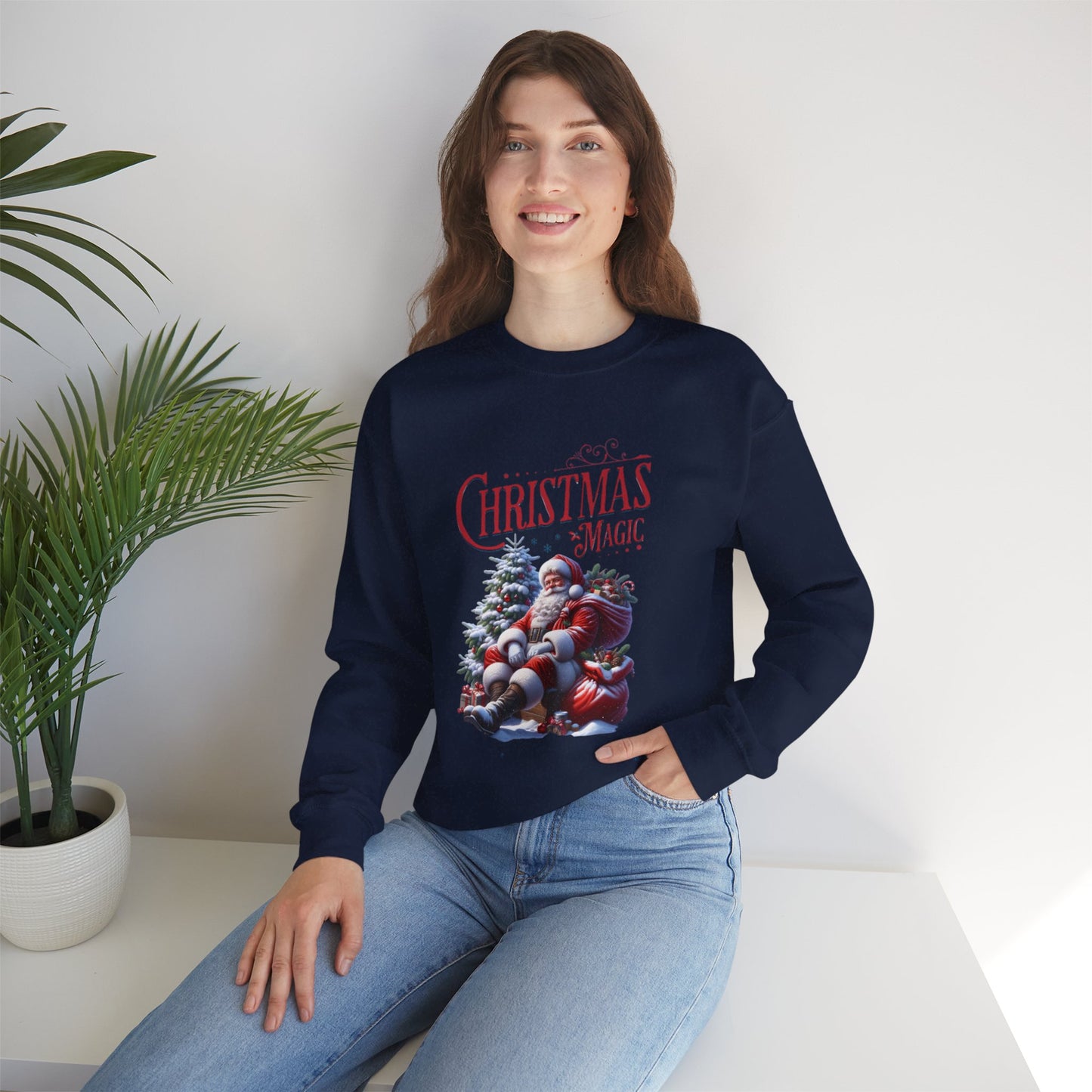 Sweatshirt — 'Christmas Magic' Santa Cozy Holiday Crewneck