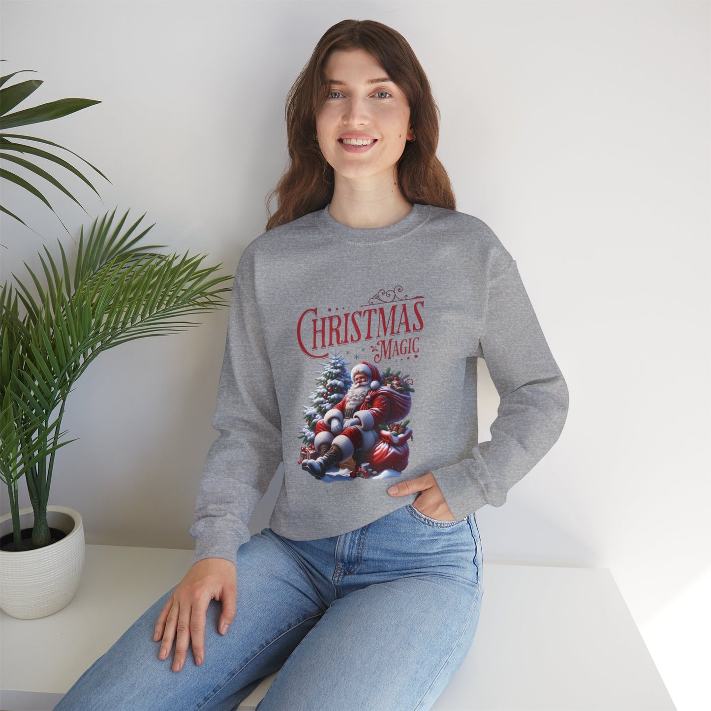 Sweatshirt — 'Christmas Magic' Santa Cozy Holiday Crewneck