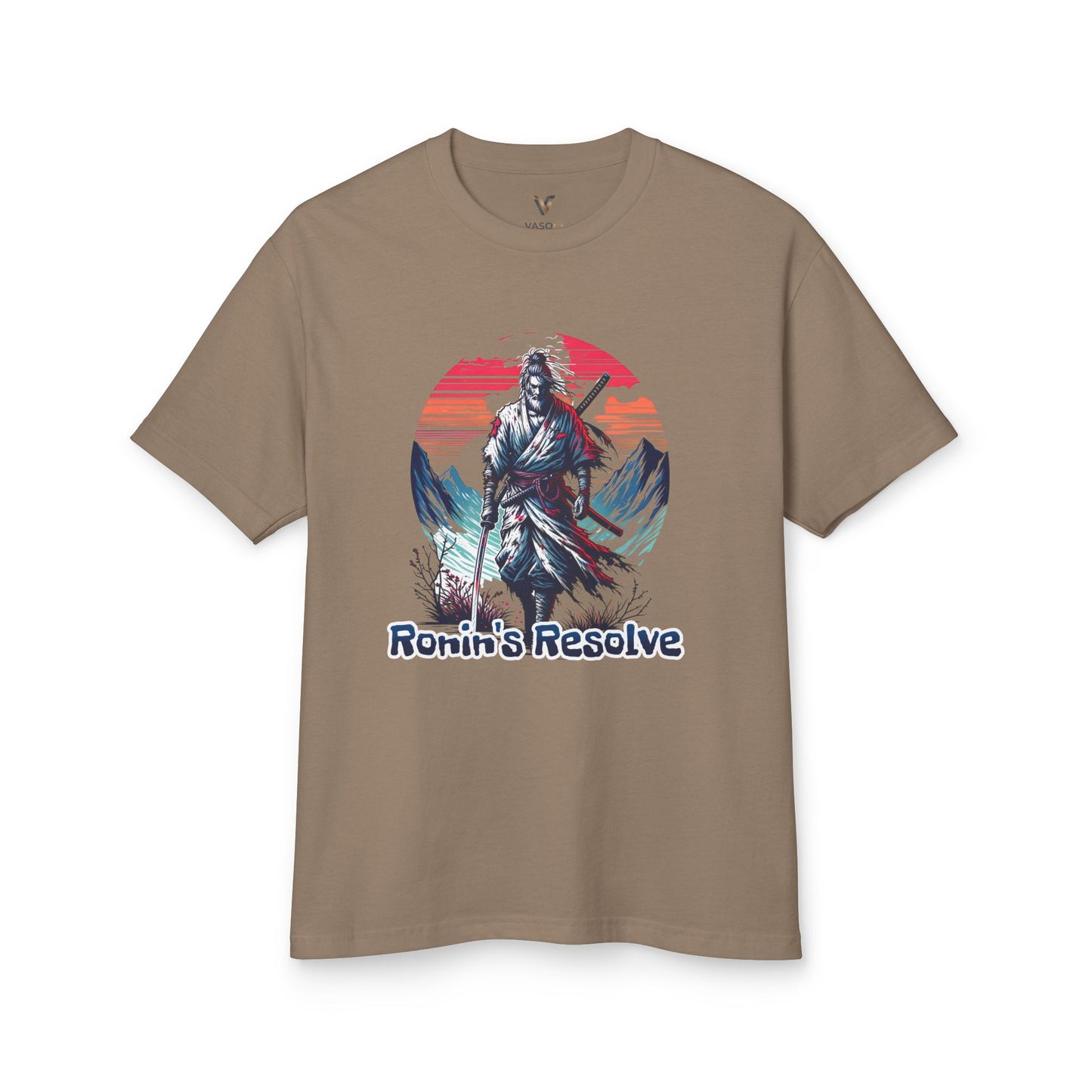 Ronin's Resolve Samurai T-Shirt — Vintage Mountain Warrior Graphic Tee