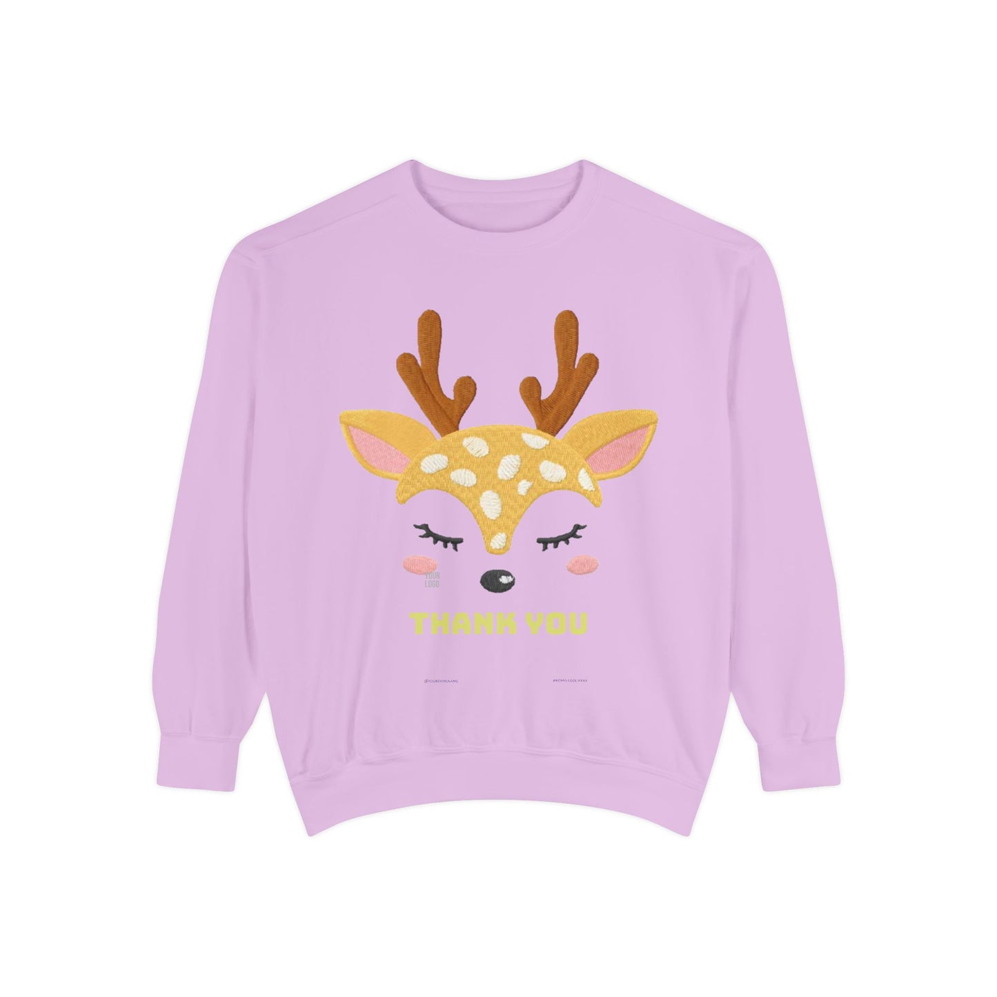 Cute Fawn Sweatshirt — 'Thank You' Kids Deer Graphic Pullover
