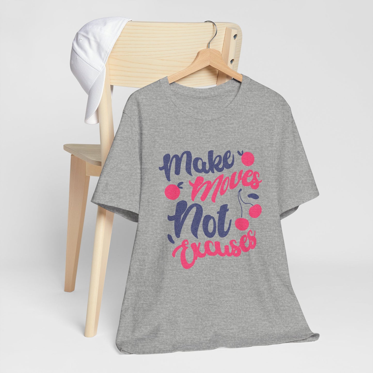 Make Moves Not Excuses T-Shirt — Motivational Fitness Tee