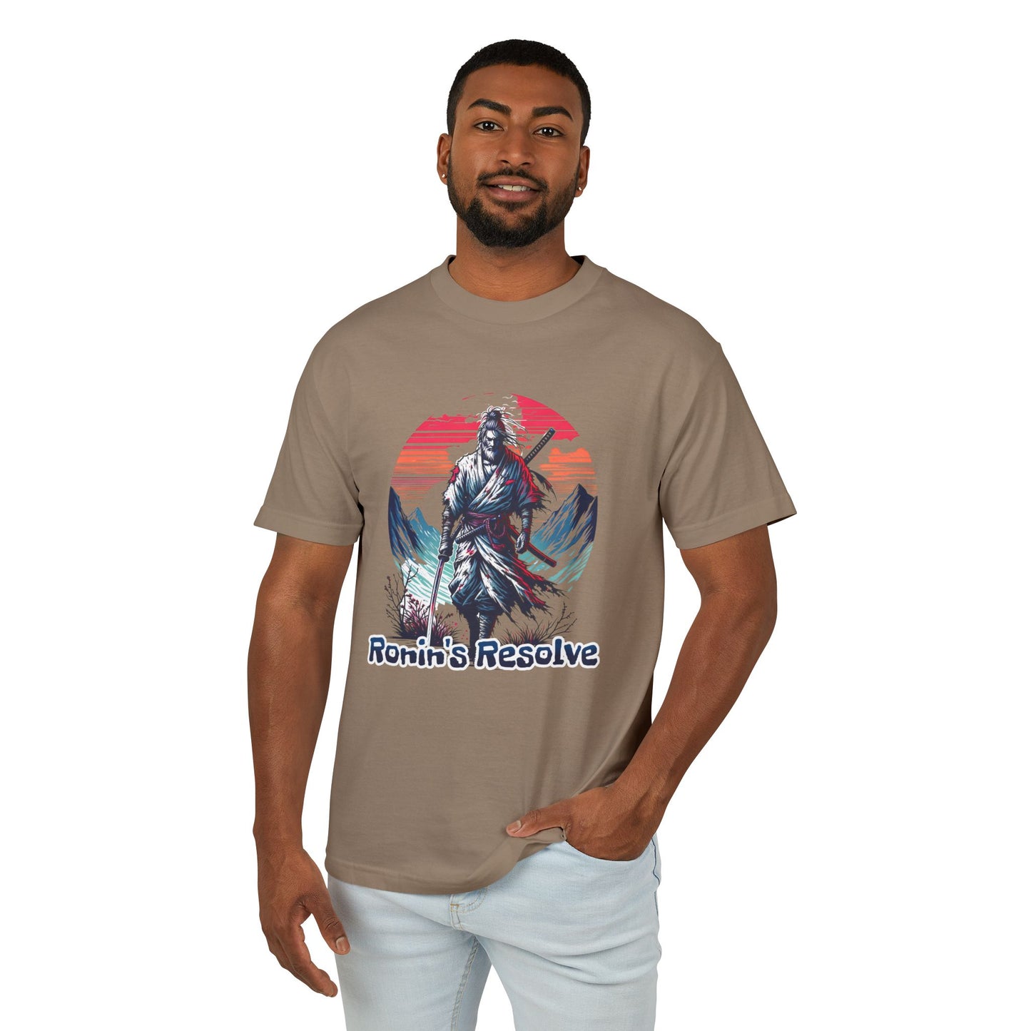 Ronin's Resolve Samurai T-Shirt — Vintage Mountain Warrior Graphic Tee