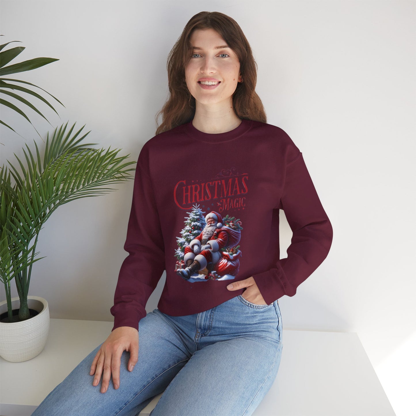 Sweatshirt — 'Christmas Magic' Santa Cozy Holiday Crewneck
