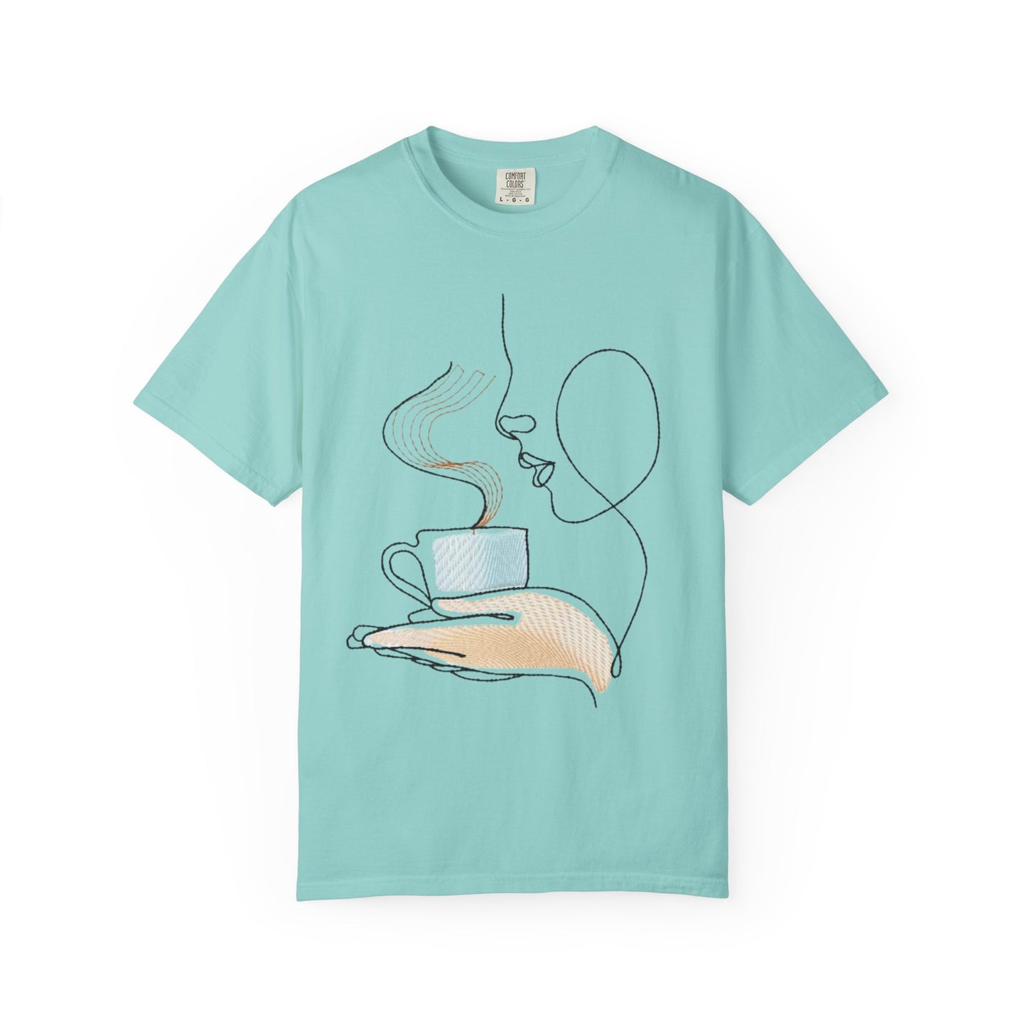 Coffee Line Art T‑Shirt — Minimalist One‑Line Coffee Cup Design