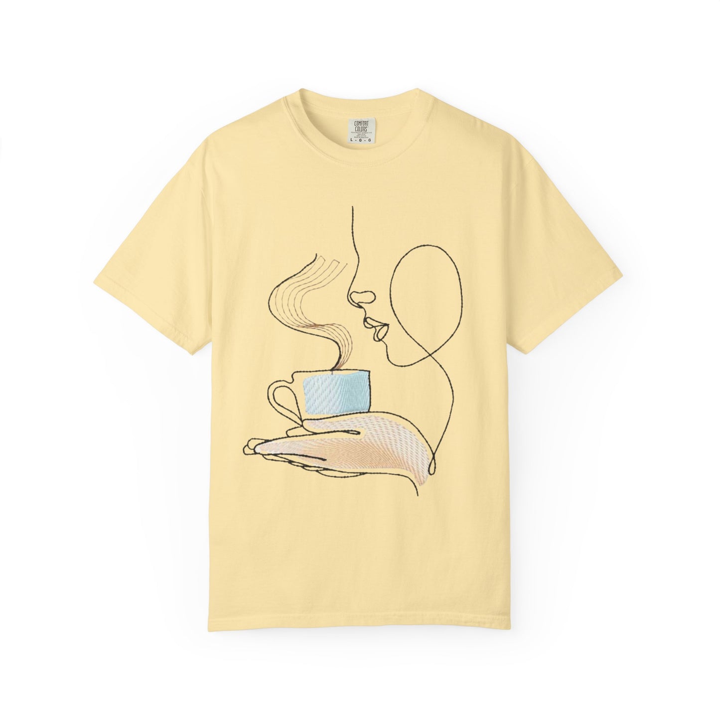 Coffee Line Art T‑Shirt — Minimalist One‑Line Coffee Cup Design