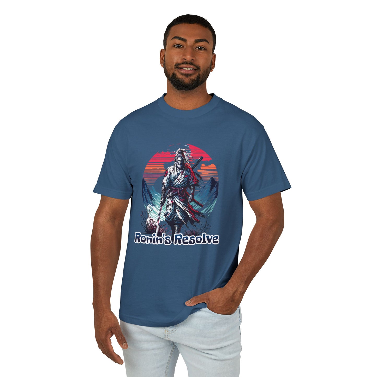 Ronin's Resolve Samurai T-Shirt — Vintage Mountain Warrior Graphic Tee