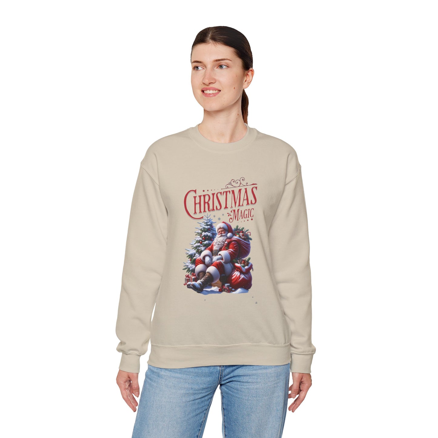 Sweatshirt — 'Christmas Magic' Santa Cozy Holiday Crewneck