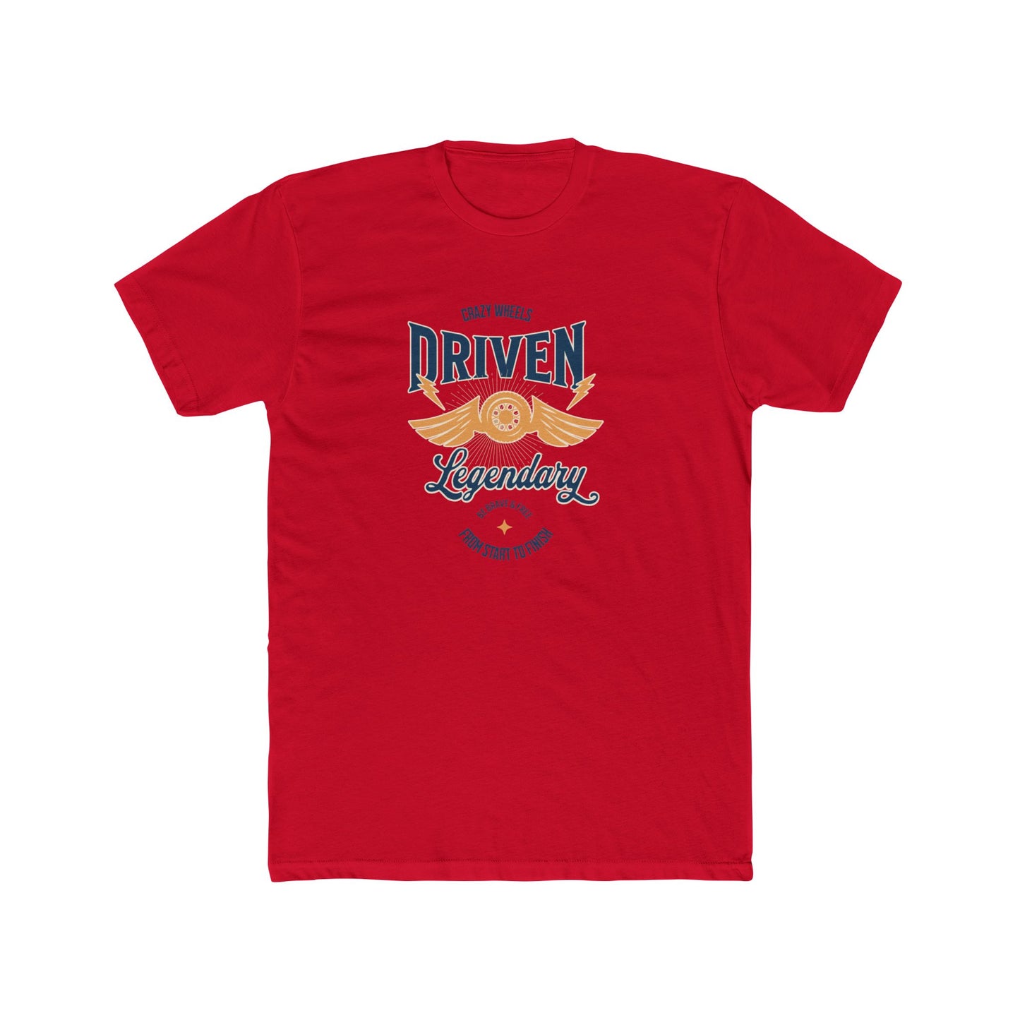Driven Legendary Tee — Vintage Motorcycle Wings Graphic Shirt