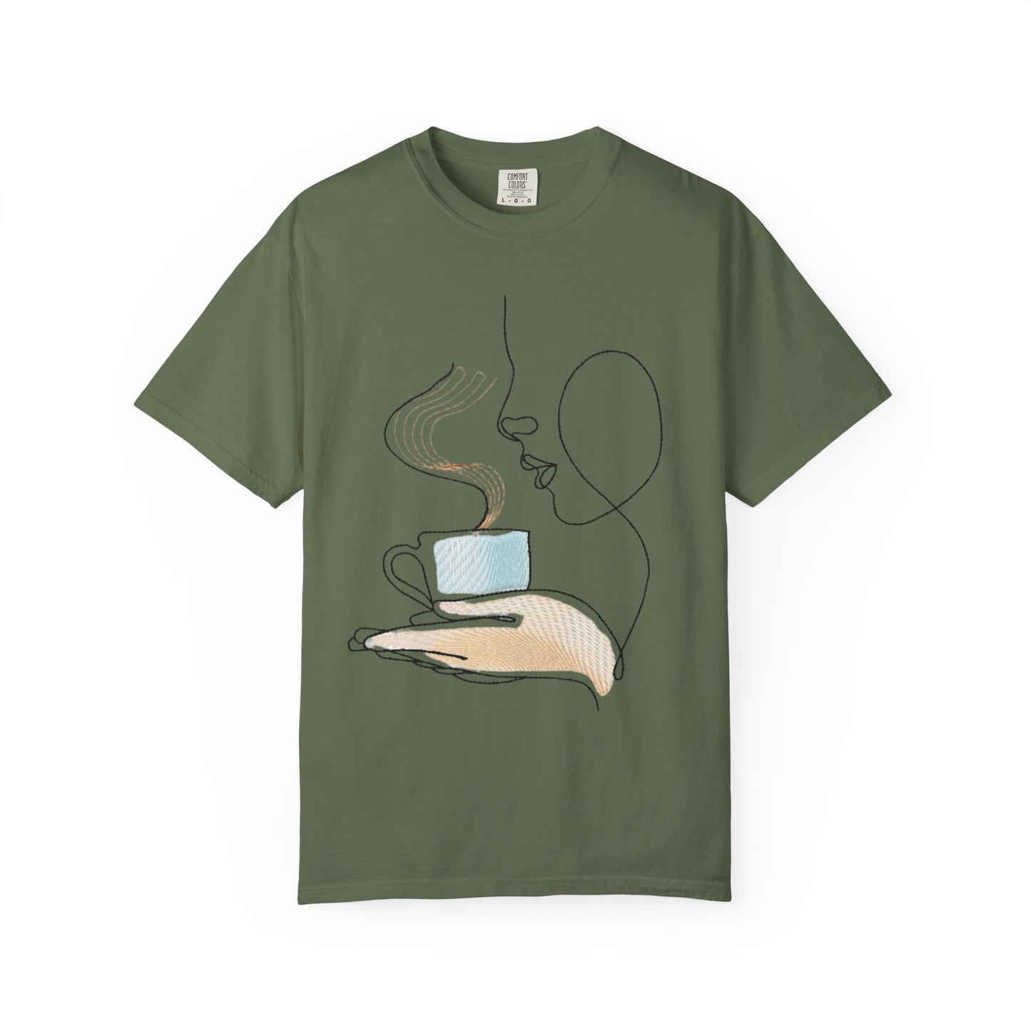 Coffee Line Art T‑Shirt — Minimalist One‑Line Coffee Cup Design