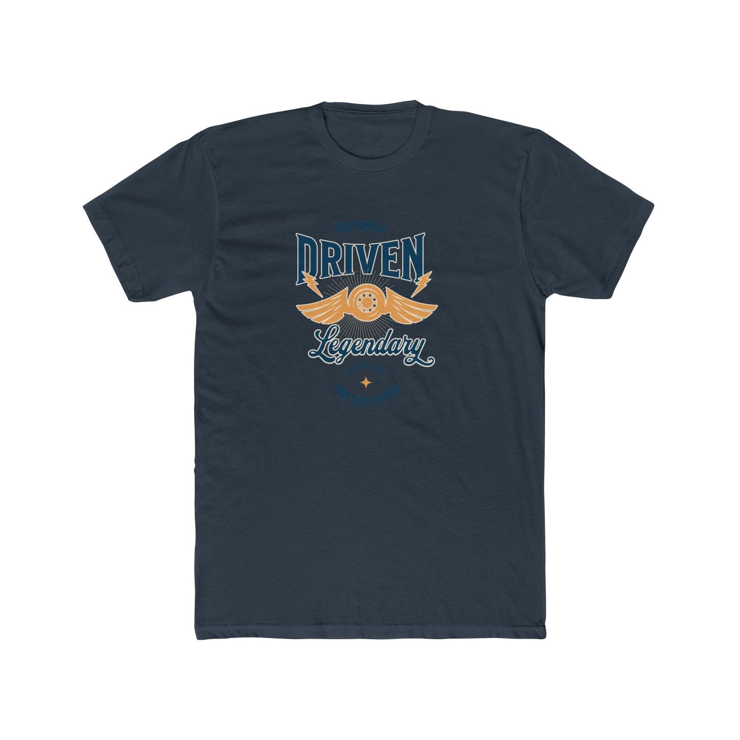 Driven Legendary Tee — Vintage Motorcycle Wings Graphic Shirt