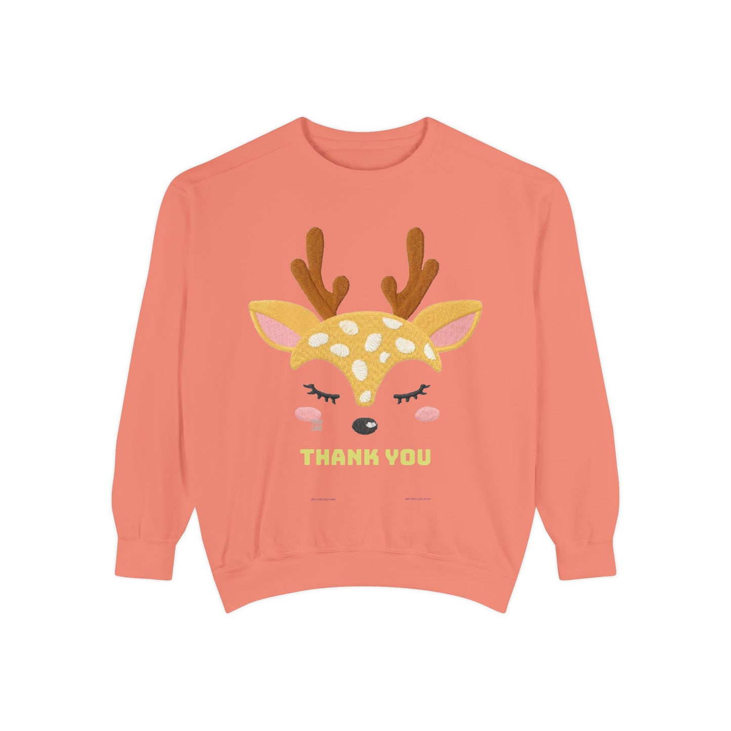 Cute Fawn Sweatshirt — 'Thank You' Kids Deer Graphic Pullover