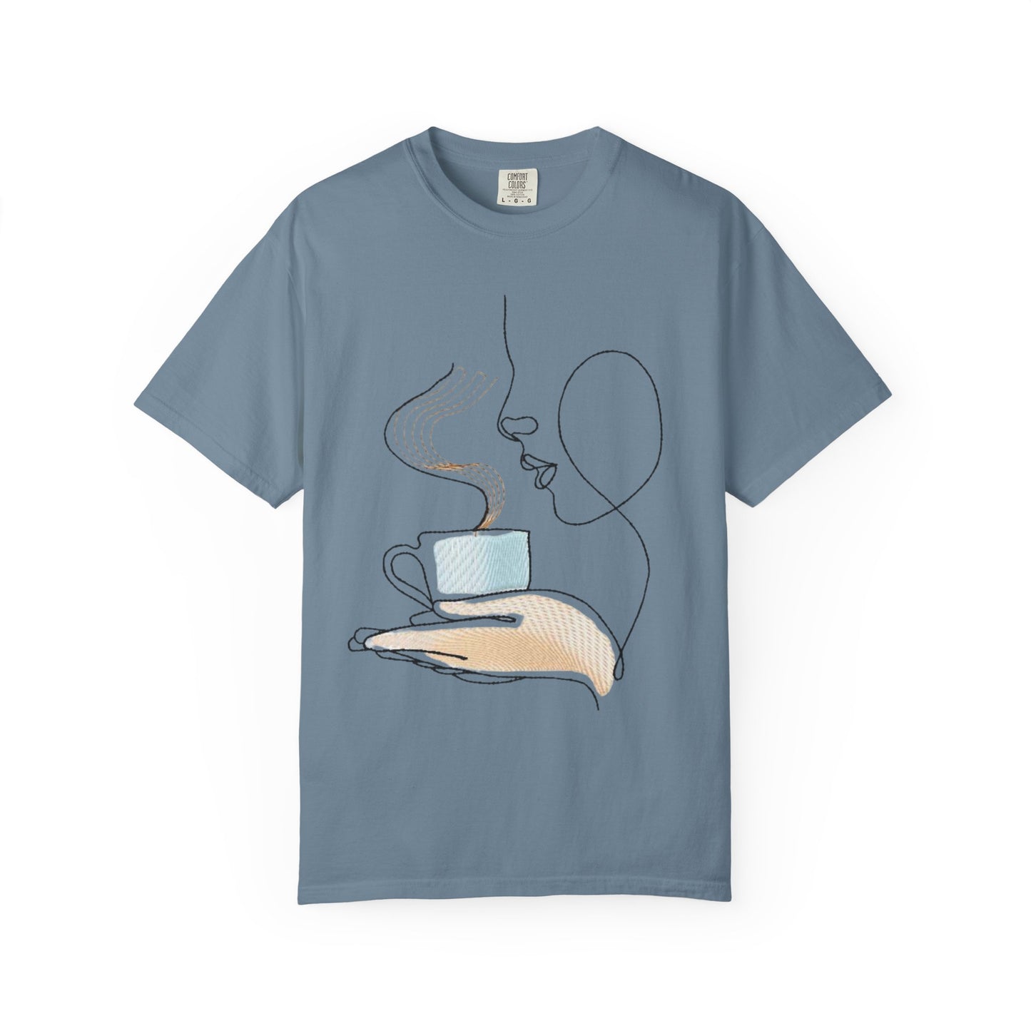 Coffee Line Art T‑Shirt — Minimalist One‑Line Coffee Cup Design