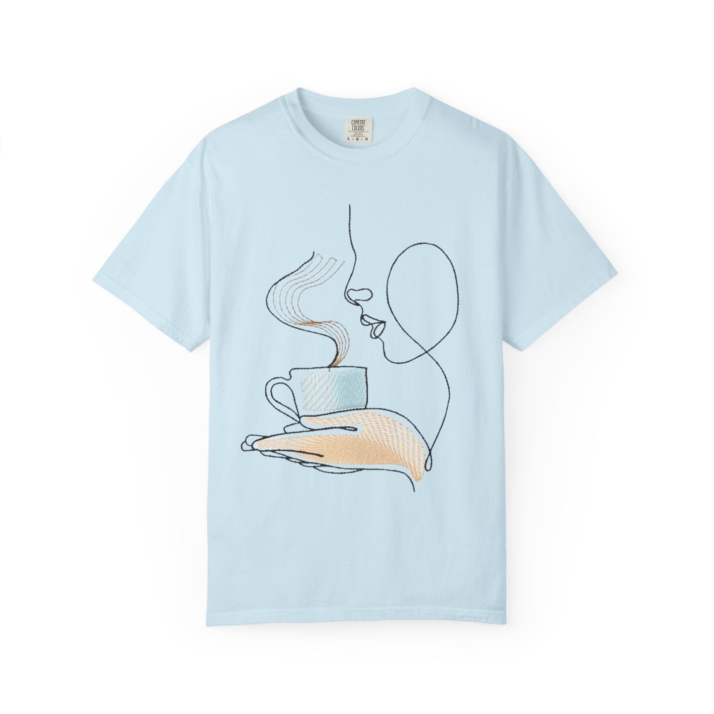 Coffee Line Art T‑Shirt — Minimalist One‑Line Coffee Cup Design