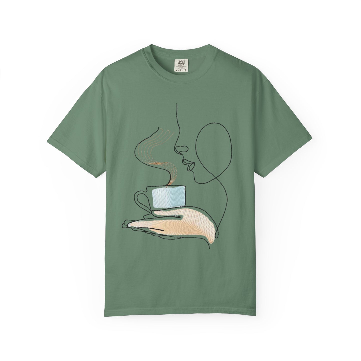 Coffee Line Art T‑Shirt — Minimalist One‑Line Coffee Cup Design