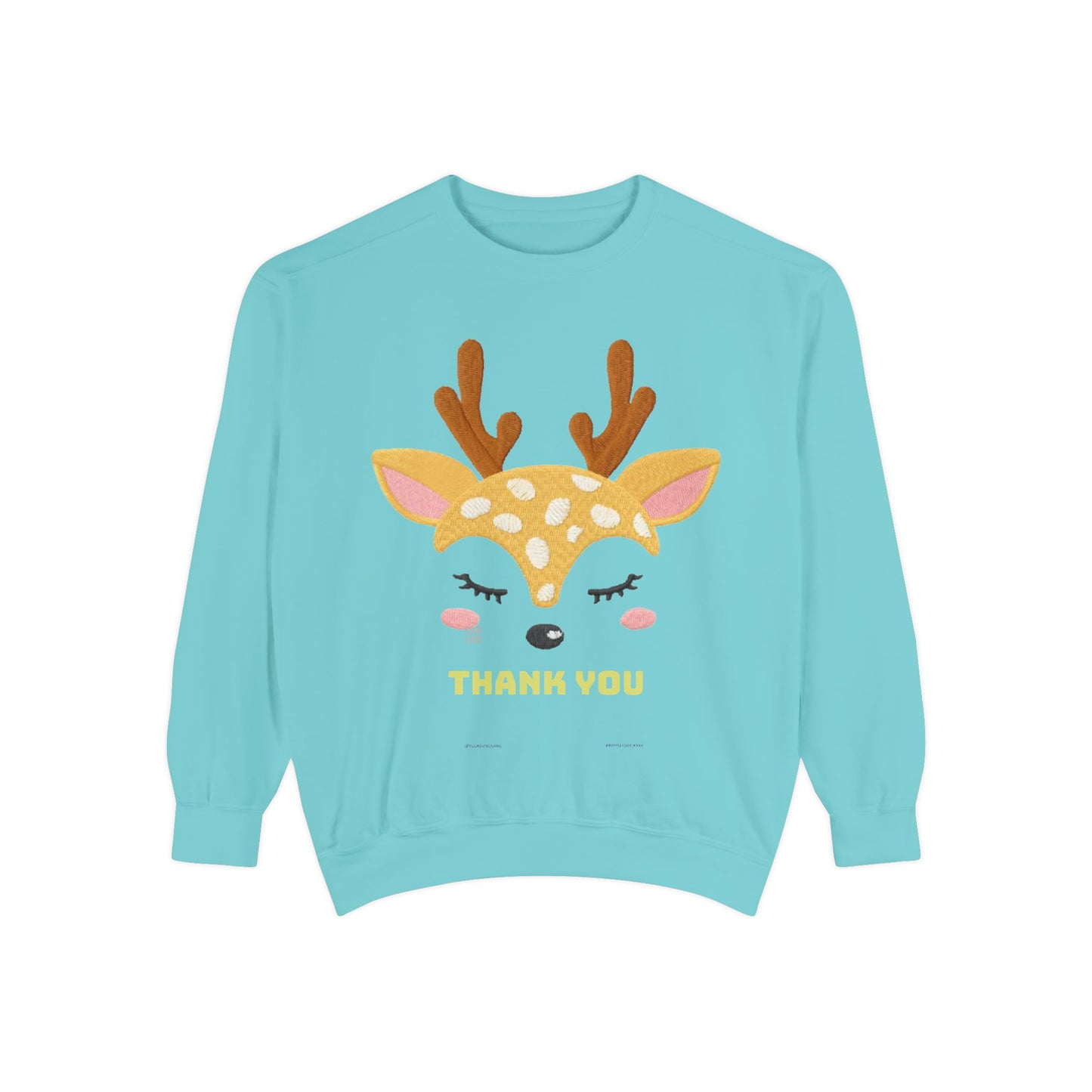 Cute Fawn Sweatshirt — 'Thank You' Kids Deer Graphic Pullover