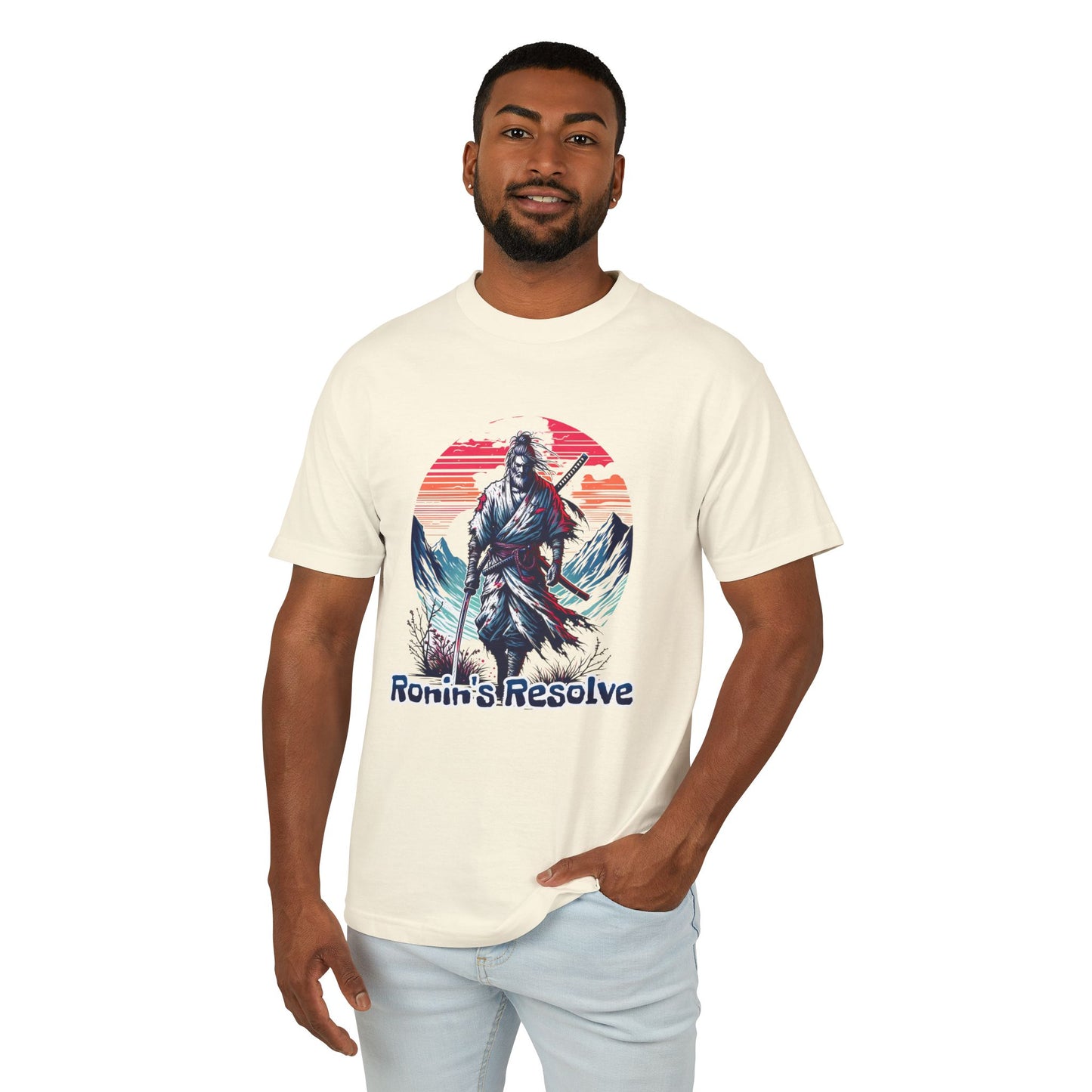 Ronin's Resolve Samurai T-Shirt — Vintage Mountain Warrior Graphic Tee