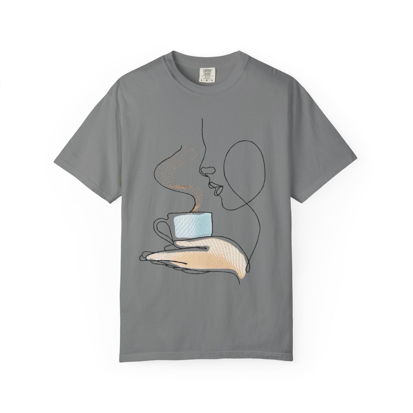 Coffee Line Art T‑Shirt — Minimalist One‑Line Coffee Cup Design