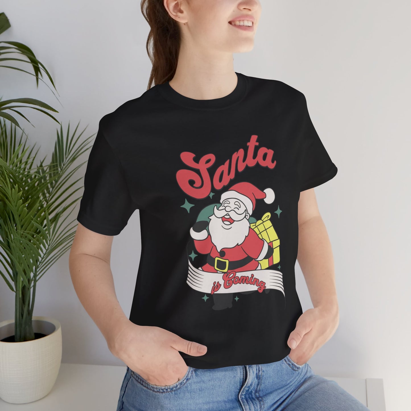 Santa Graphic T-Shirt — Retro Merry Christmas Tee