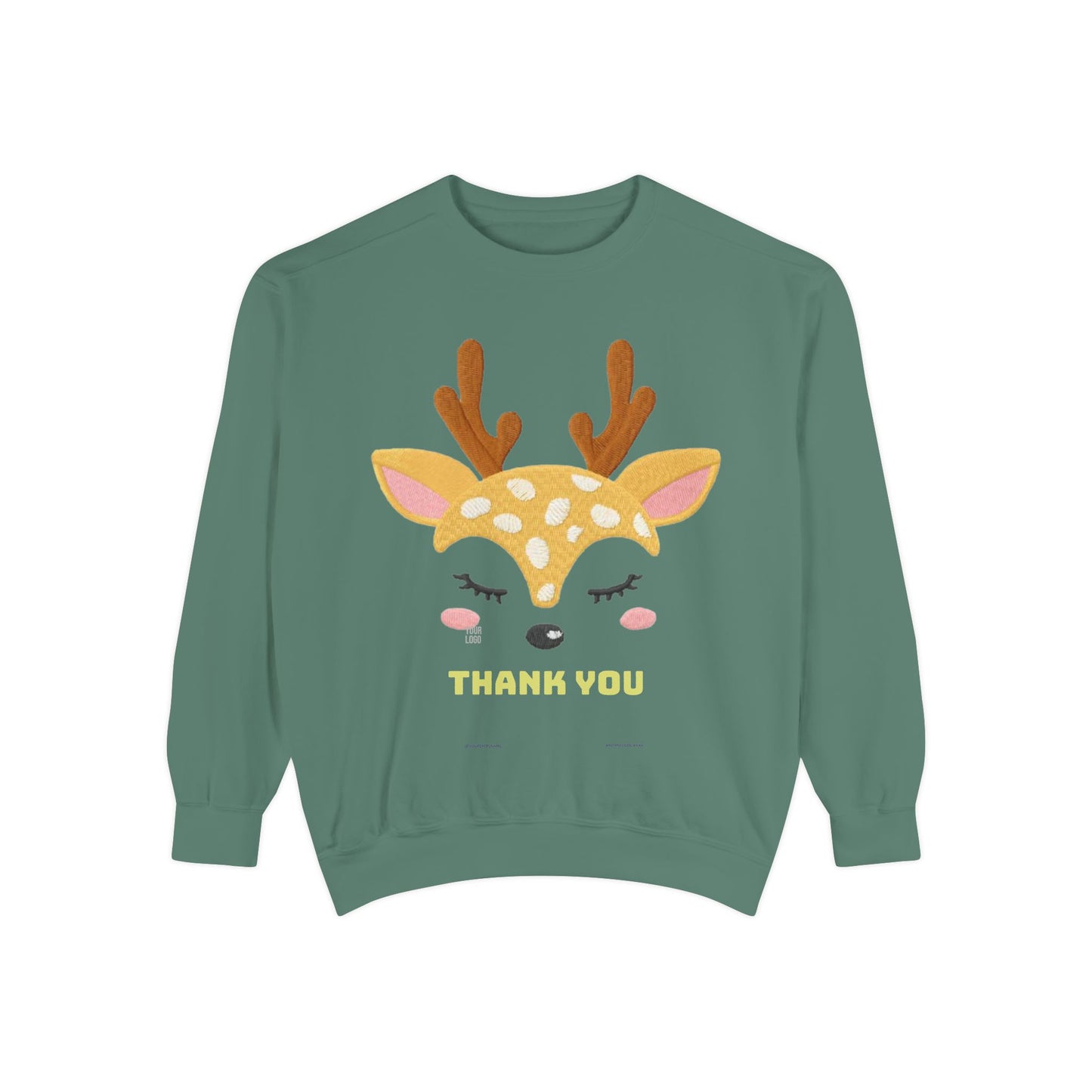 Cute Fawn Sweatshirt — 'Thank You' Kids Deer Graphic Pullover