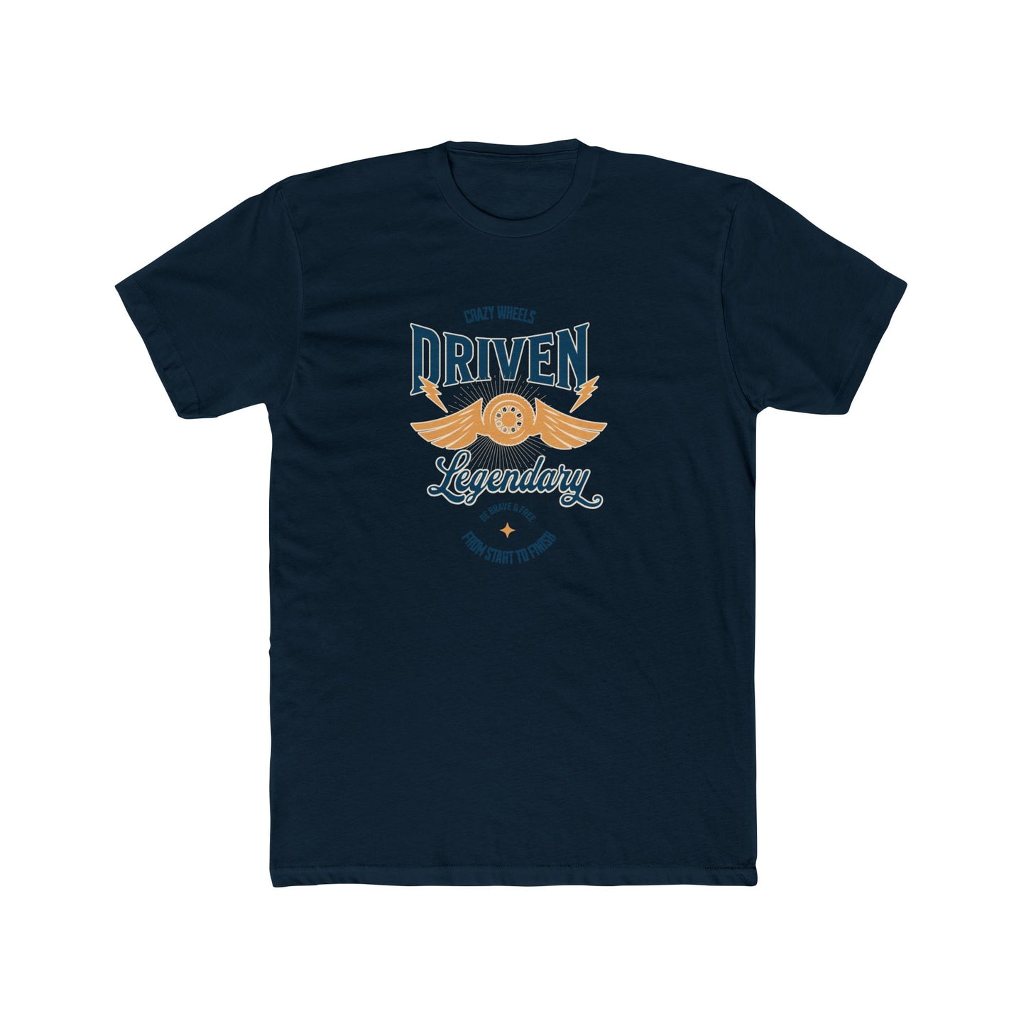 Driven Legendary Tee — Vintage Motorcycle Wings Graphic Shirt