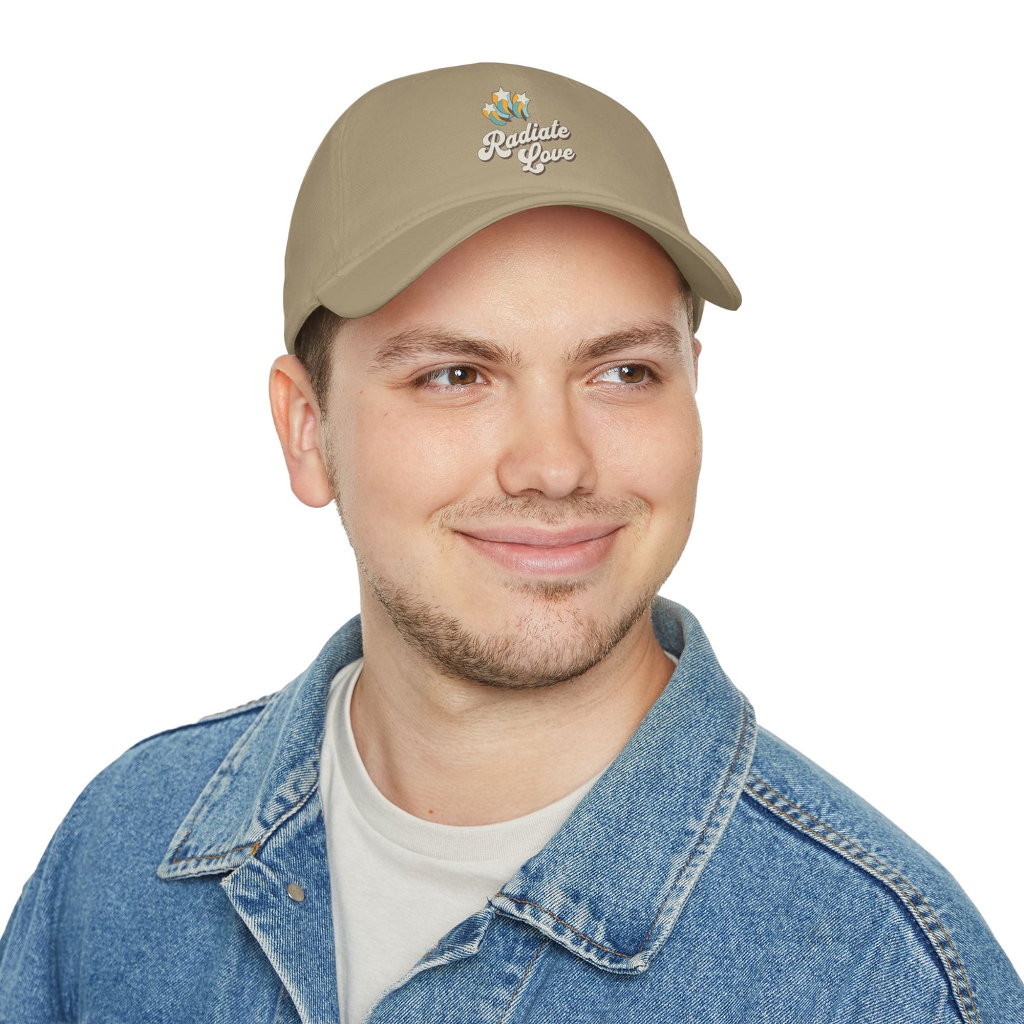 Radiate Love Baseball Cap — Embroidered Floral Heart Low Profile Cap
