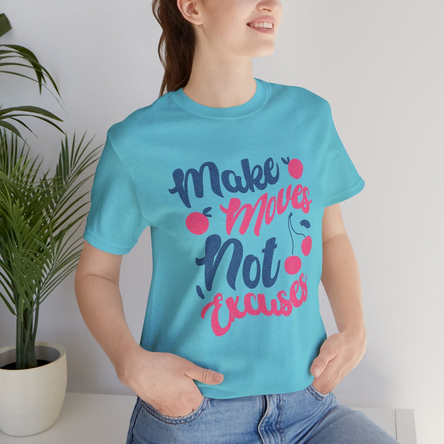 Make Moves Not Excuses T-Shirt — Motivational Fitness Tee