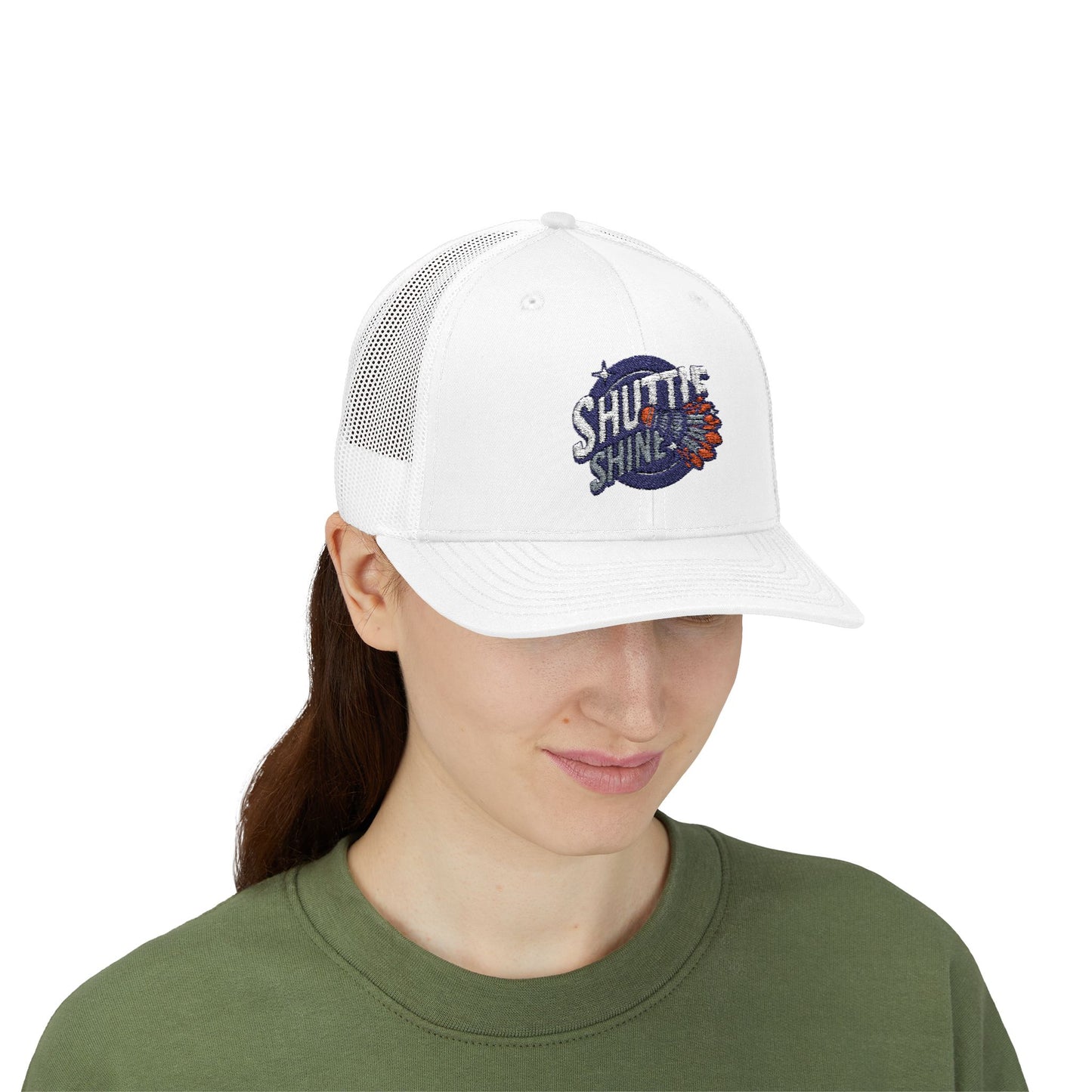 Shuttle Launch Trucker Cap — Retro Space Crew Snapback